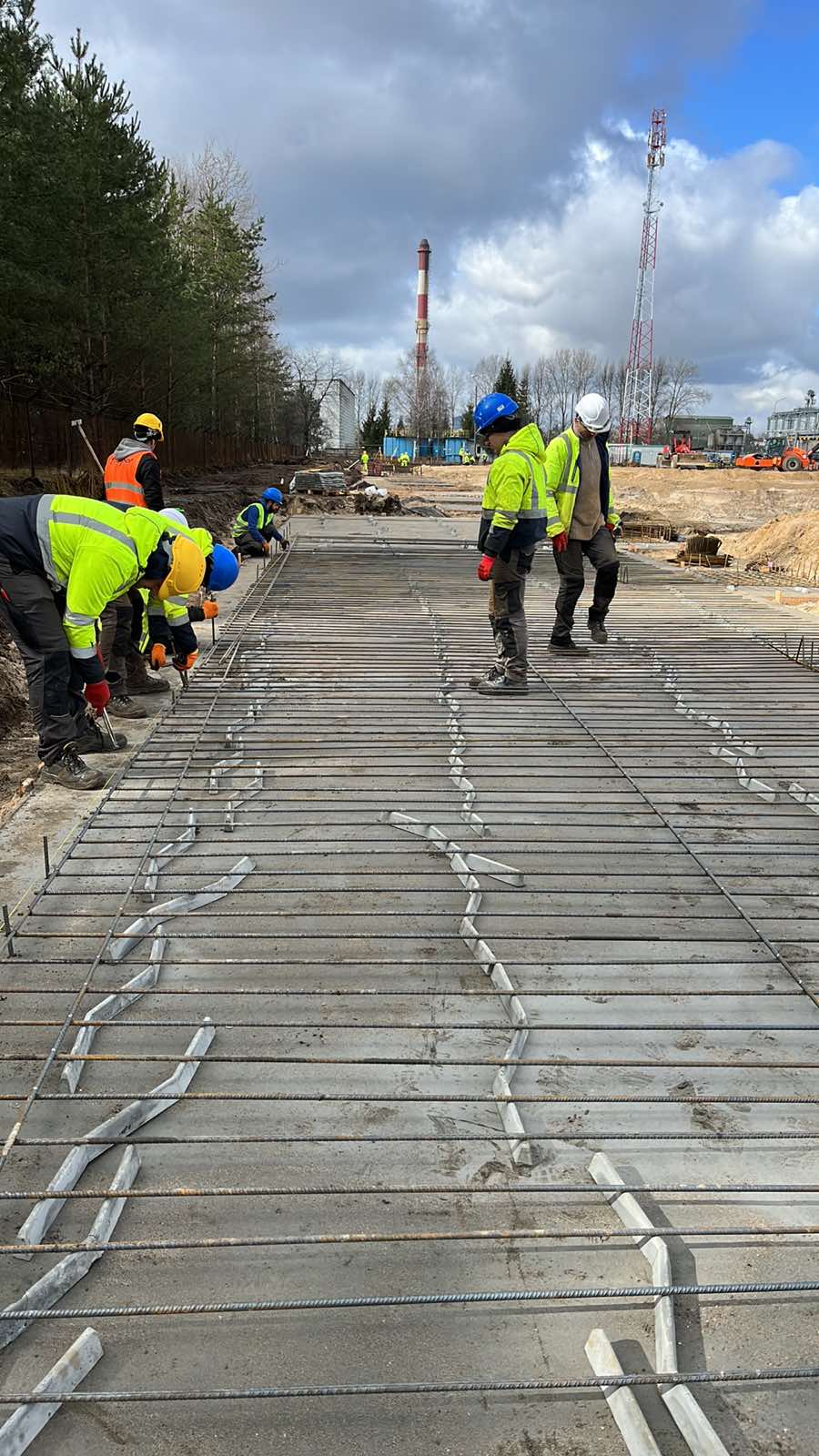 Zbrojenie płyty fundamentowej praca ekipy Fordon